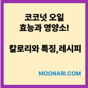 코코넛오일 효능