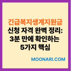 긴급복지생계지원금