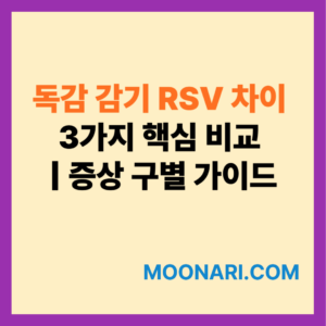 독감 감기 RSV 차이