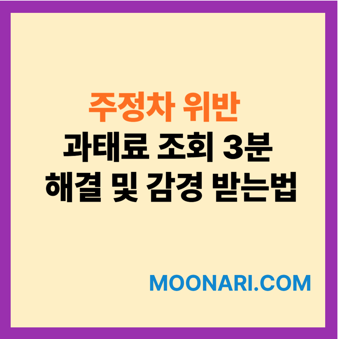 주정차 위반 과태료 조회