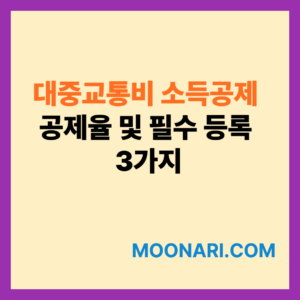 대중교통비 소득공제
