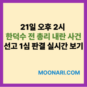 한덕수 전 총리 내란 사건 선고