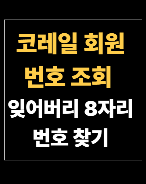 코레일회원번호 조회