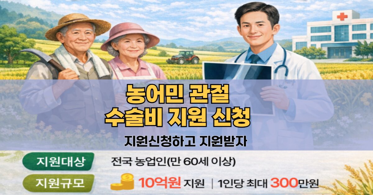 농업인 관절수술비
