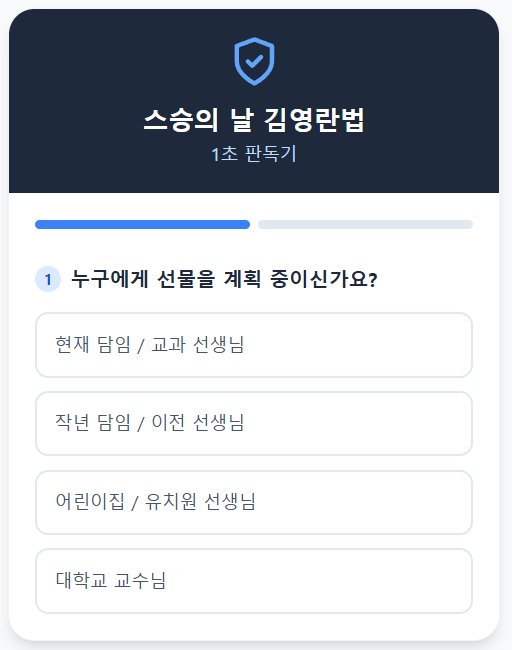 스승의 날 김영란법