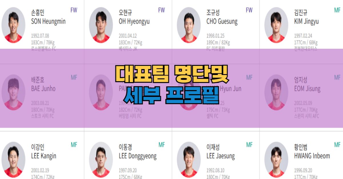 대표팀 명단