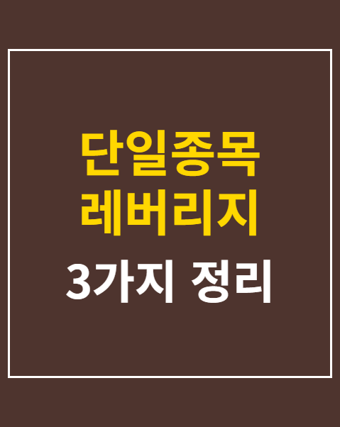 단일종목 레버리지 ETF 투자 주의사항