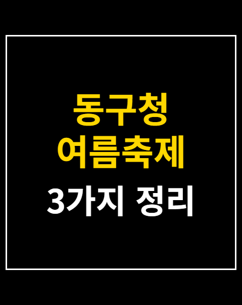 동구청 여름축제