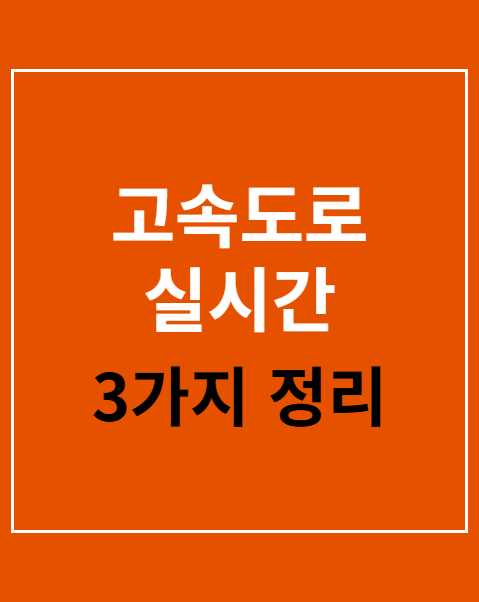 고속도로 실시간 안전정보 서비스 시행