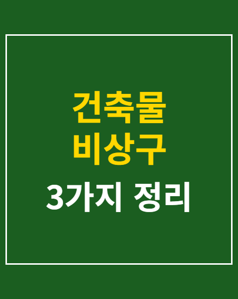 건축물 비상구 설치기준 3가지 확인 방법