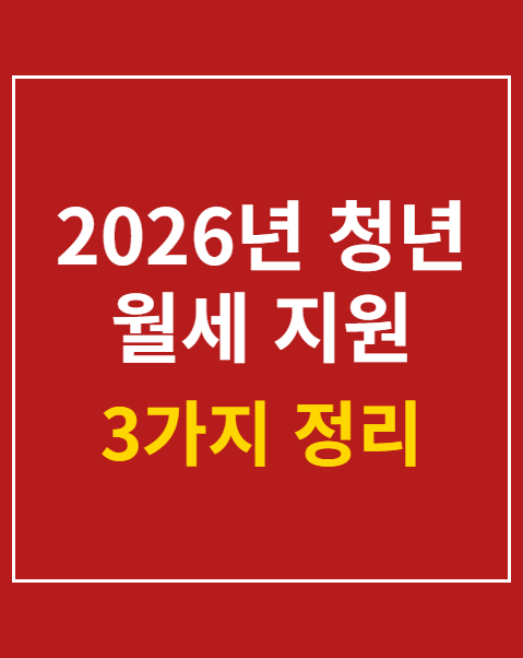2026년 청년 월세 지원 조건