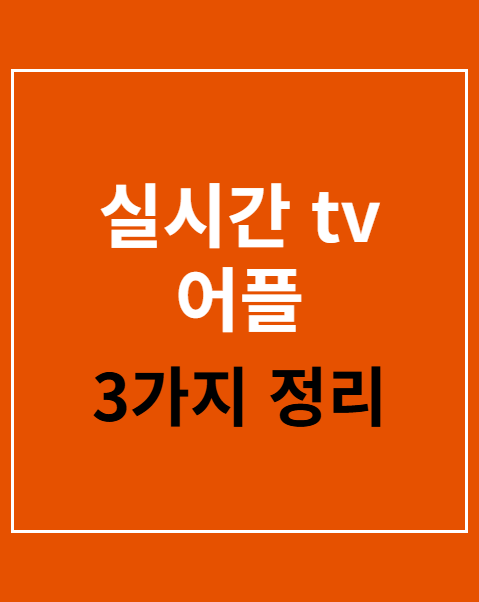 실시간 tv 어플