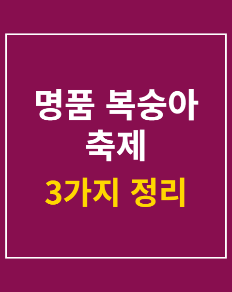 명품 복숭아 축제