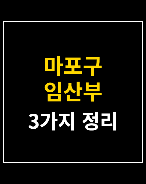 마포구 임산부 지원금 서류
