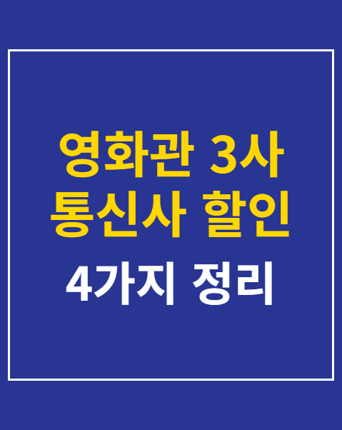 영화관 3사 통신사 할인