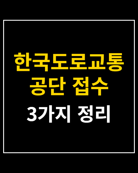 한국도로교통공단 접수