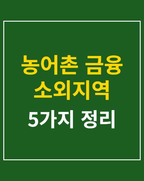 금융소외지역 지원정책