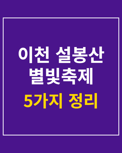 이천 설봉산 별빛축제