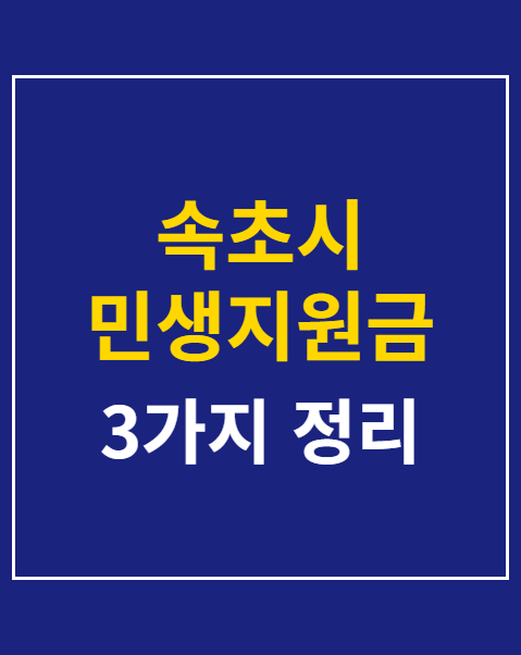 속초시 민생지원금 신청 자격