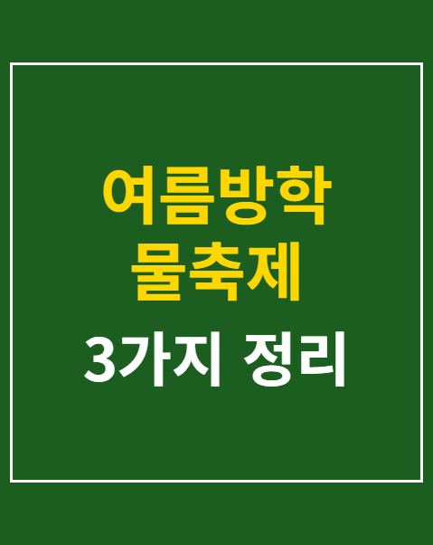 여름방학 물축제