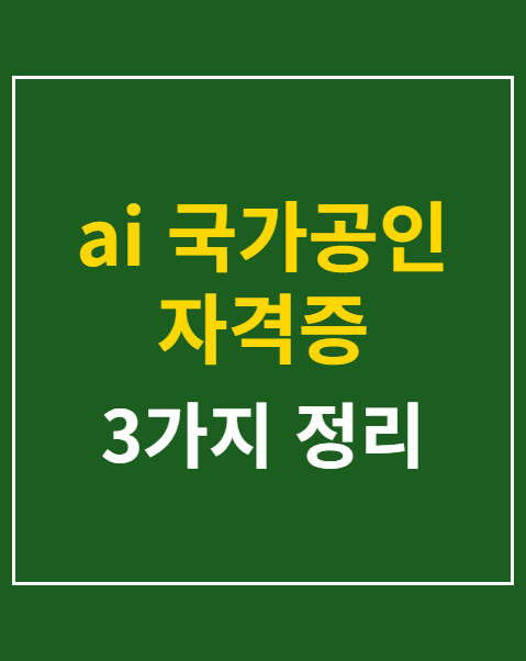 ai 국가공인 자격증