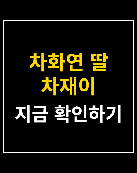 차화연 딸 차재이
