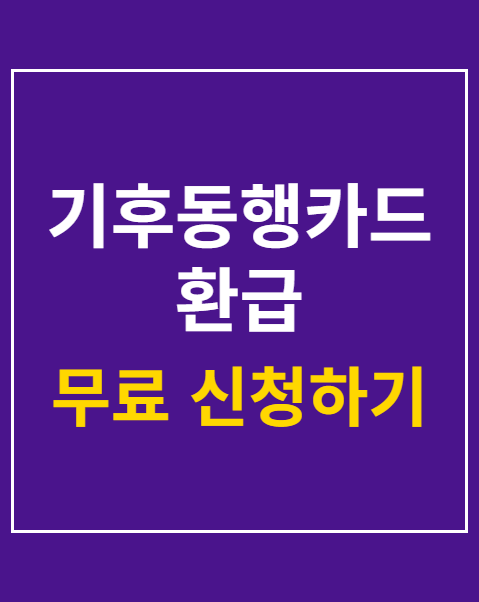 기후동행카드 환급