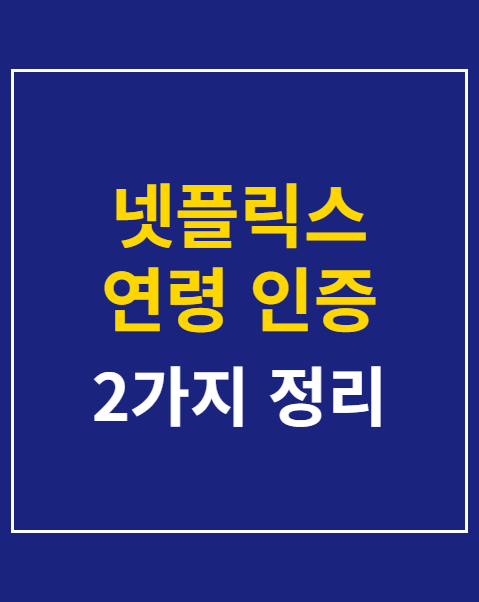 넷플릭스 연령 인증