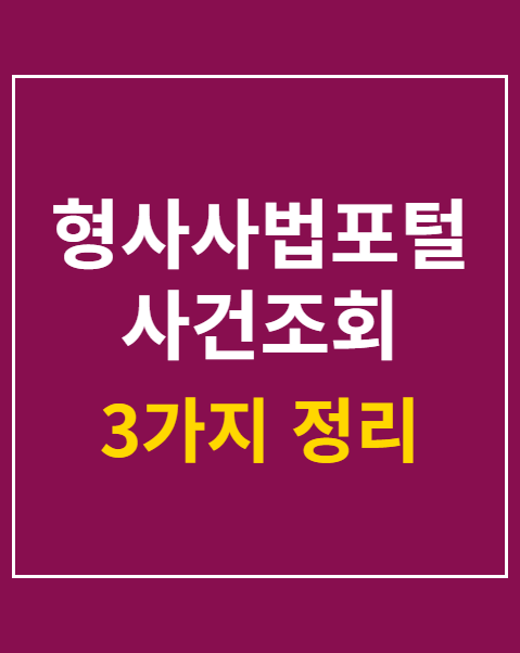 형사사법포털 사건조회