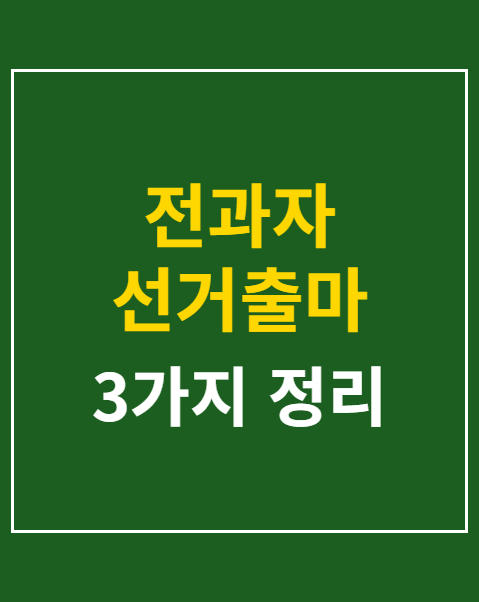 전과자 선거출마 금지 청원