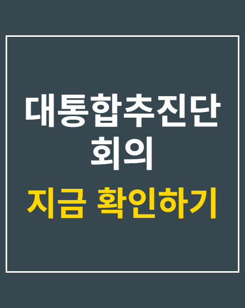 대통합추진단 회의