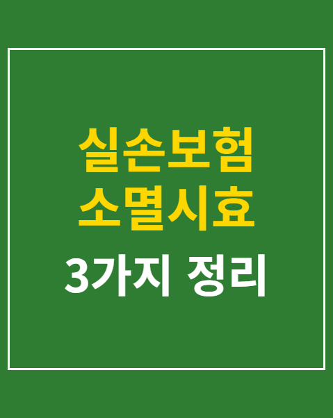 실손보험 소멸시효 3년 지나기 전 환급받는 방법