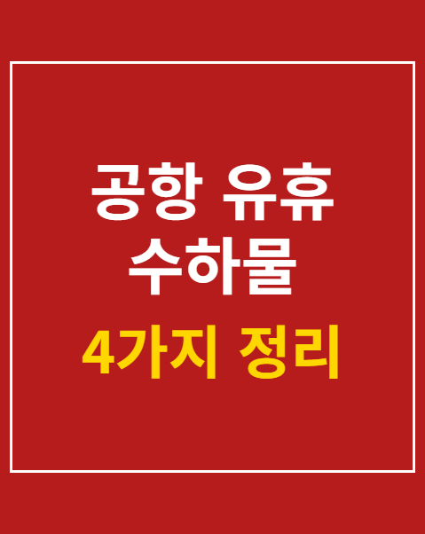 공항 유휴 수하물 규정과 금지 물품 4가지