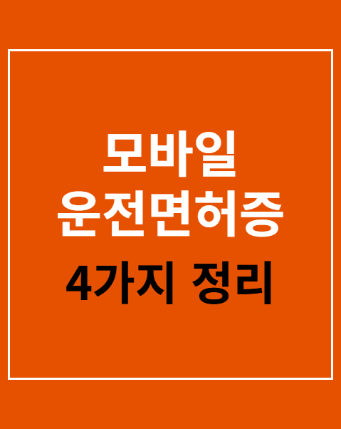 모바일 운전면허증 발급 조건