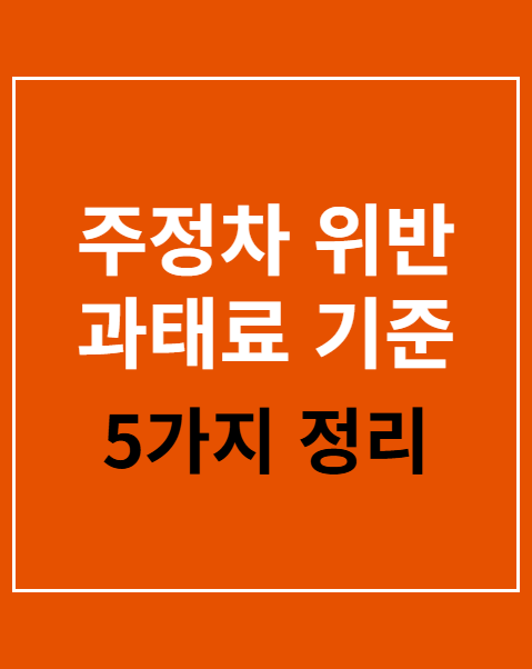 주정차 위반 과태료