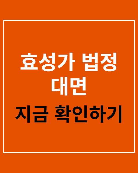 효성가 법정 대면