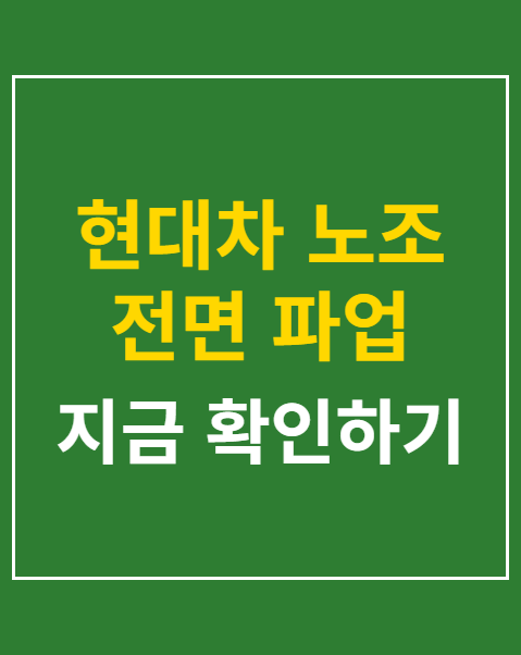 현대차 노조 전면 파업