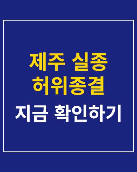 제주 실종 허위종결