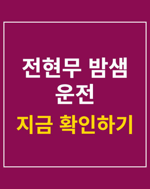 전현무 밤샘 운전