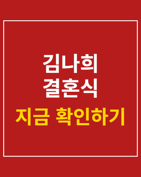 김나희 결혼식