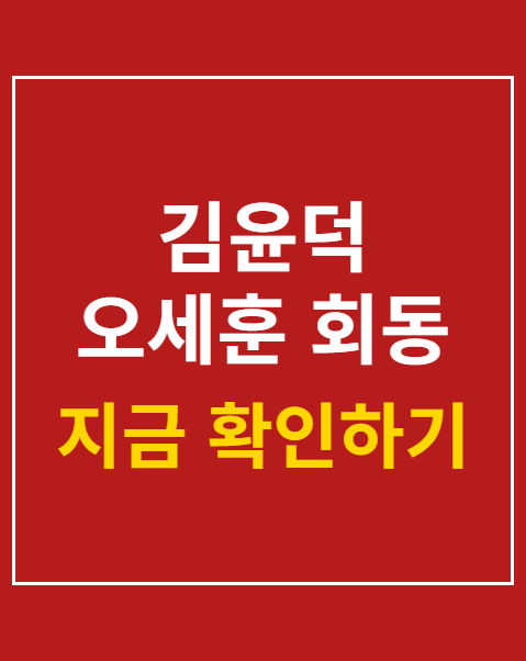 김윤덕 오세훈 회동