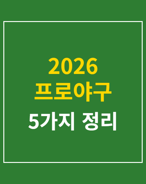 2026 프로야구 티켓 할인 카드