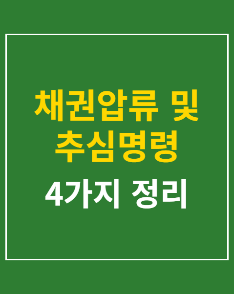 채권압류 및 추심명령 신청 방법