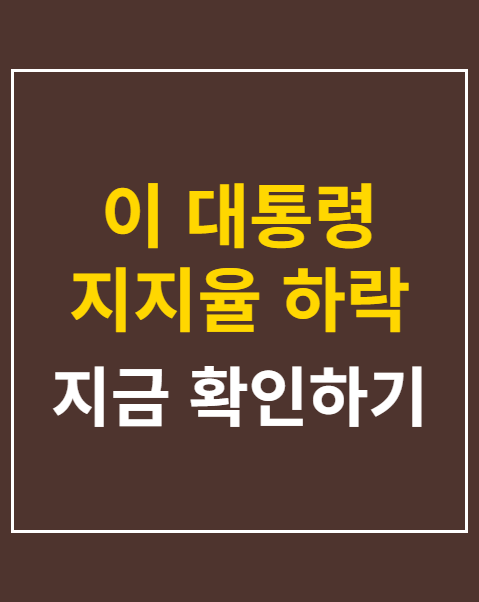 이 대통령 지지율 하락