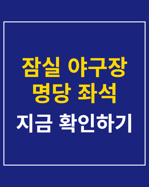 잠실 야구장 명당 좌석