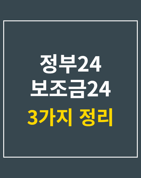 정부24 보조금24 환급금 조회
