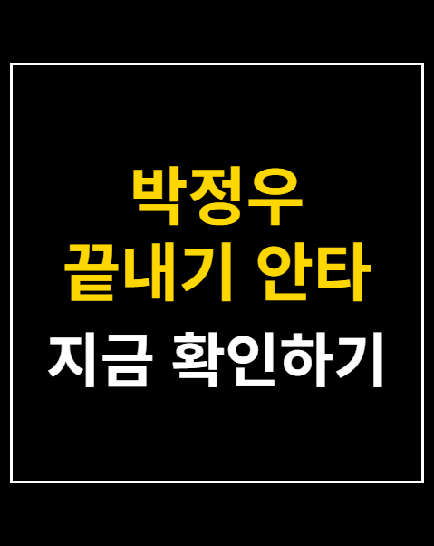 박정우 끝내기 안타