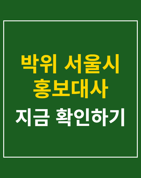 박위 서울시 홍보대사 사임