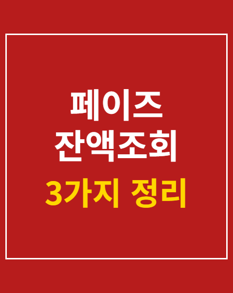 페이즈 잔액조회