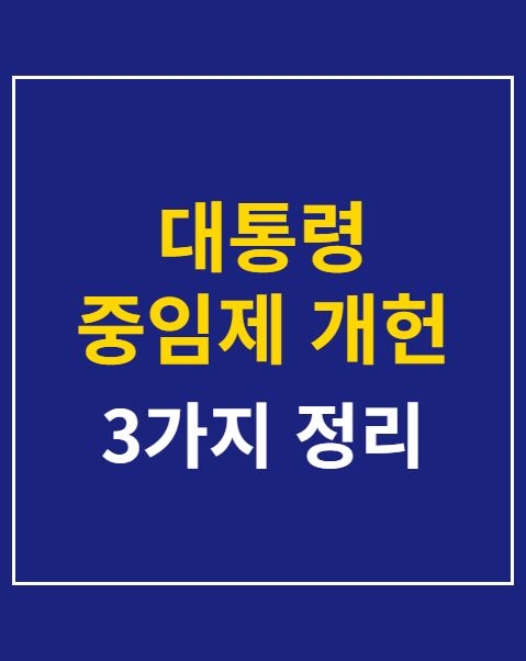 대통령 중임제 개헌 추진 반대 청원